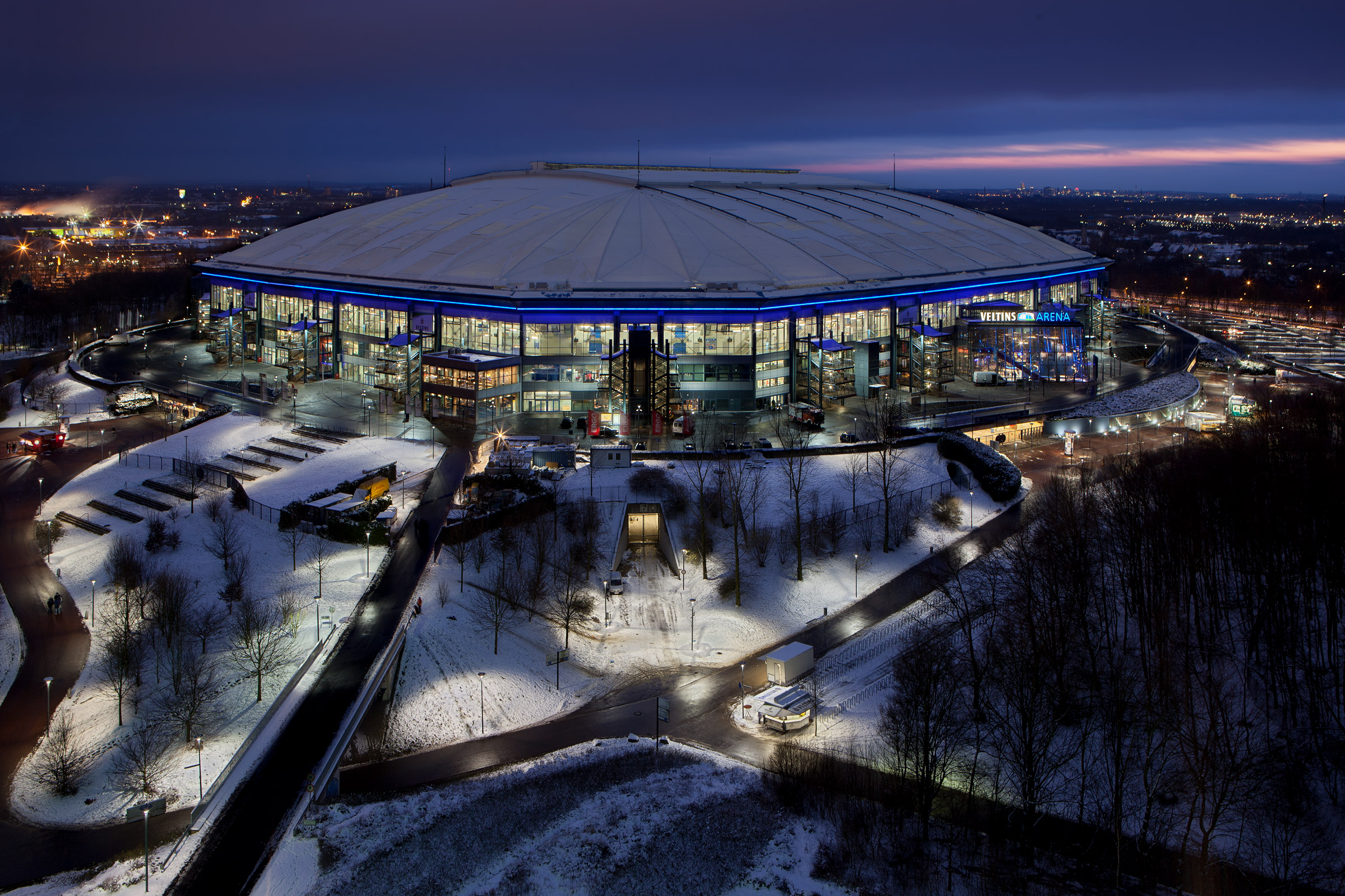 Veltins Arena im Winter 