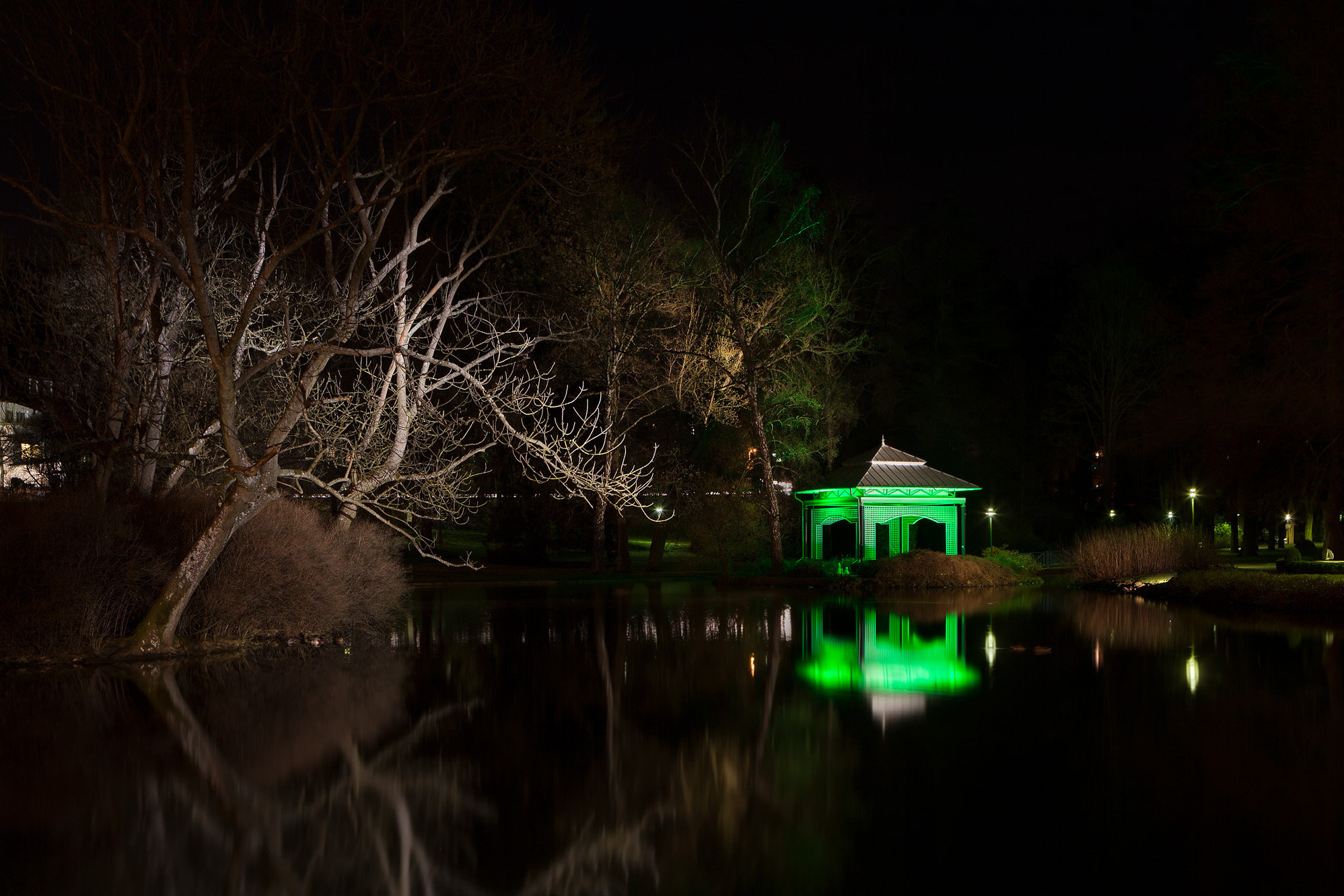 Eine Studie in Grün VIII – Der Pavillon im Kurpark Rheinhardshausen